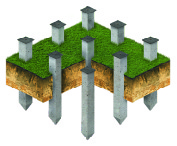 Фундаменты на забивных Ж/Б сваях